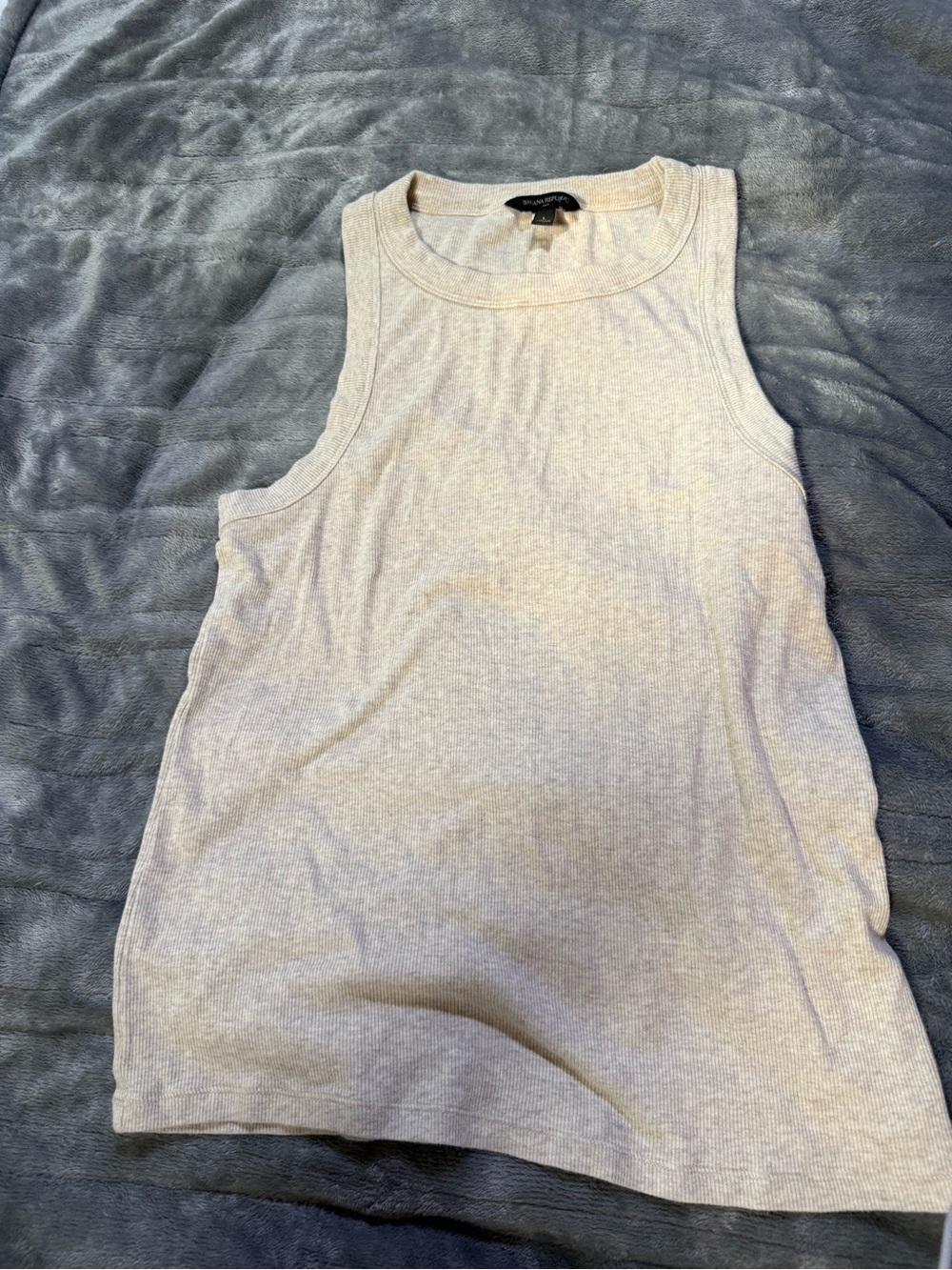 Banana Republic Women's Ribbed Tank - Light Cream